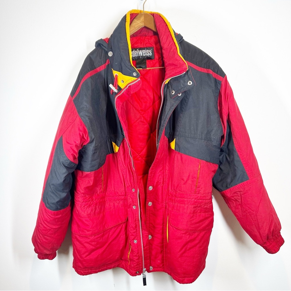 Vintage Edelweiss Red Ski Coat